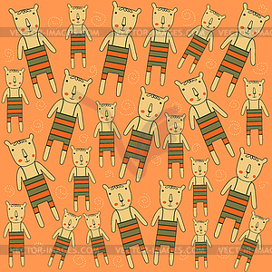 Seamless pattern with bears - vector EPS clipart