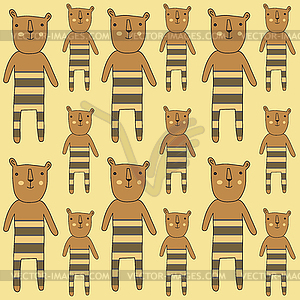 Seamless pattern with bears - vector image