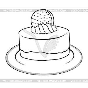Doodle cupcake - royalty-free vector image