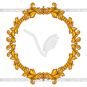 Baroque ornamental antique gold frame - vector clipart