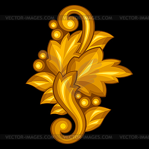 Baroque ornamental antique gold element - vector EPS clipart