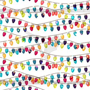 Holiday seamless pattern with shiny colored - vector clip art