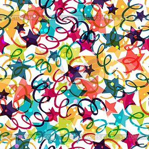 Holiday seamless pattern with shiny celebration - vector image