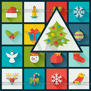 Merry Christmas and Happy New Year invitation card - vector clip art