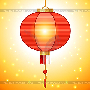 Китайский Новый год фона дизайн с фонарями - векторизованное изображение
