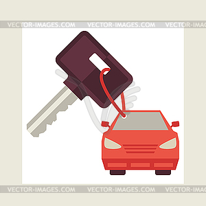 Concept of auto loan in flat design style - vector clipart