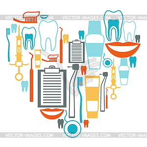 Medical background design with dental equipment - vector clipart