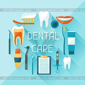 Medical background design with dental icons - vector clip art