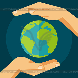 Ecology protection concept  - vector clipart / vector image