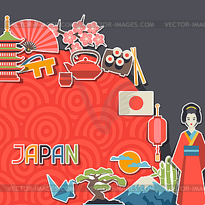 Japan background design - vector image