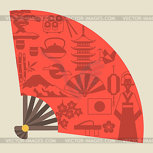 Japan background design - vector image