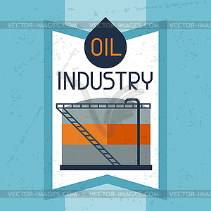 Oil storage tank background - vector clip art