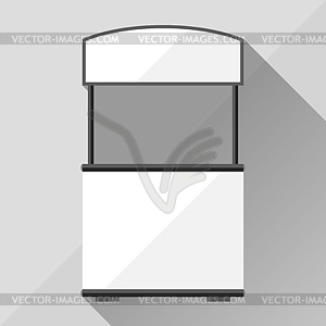 Template of advertising stand - white & black vector clipart