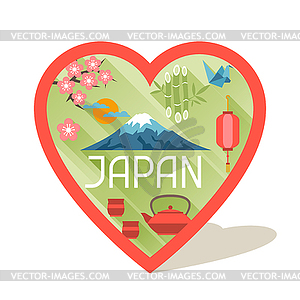 Japan background design - vector image