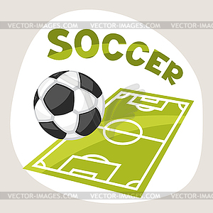 Спорт фон с футбольными символов - клипарт в векторе