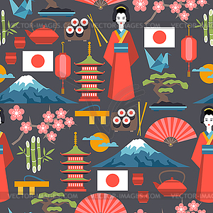Japan seamless pattern - vector image