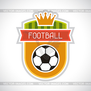 Sports soccer football badge - vector clip art