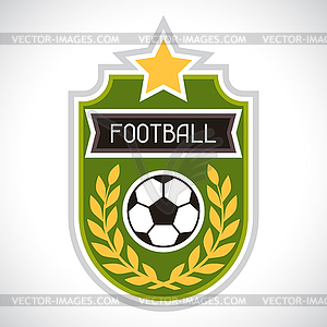 Sports soccer football badge - vector image