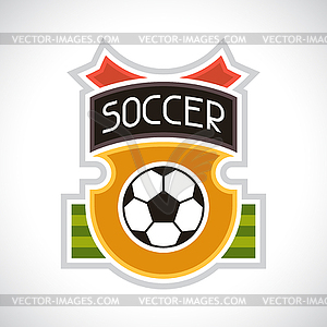 Sports soccer football badge - vector clipart