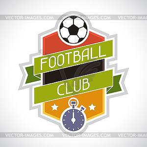 Sports soccer football badge - vector image