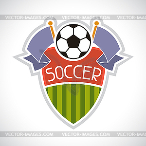 Sports soccer football badge - royalty-free vector image