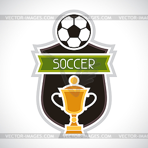 Sports soccer football badge - vector clipart