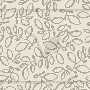 Seamless nature pattern with stylized leaves - vector image