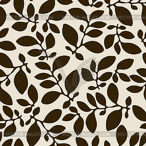 Бесшовные природа со стилизованными листьями - изображение в векторном формате