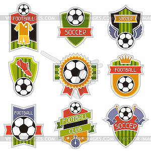 Set of sports s soccer football badges - vector clip art