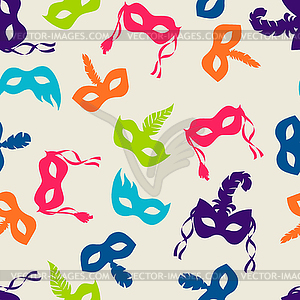 Celebration festive seamless pattern with carnival - vector clipart