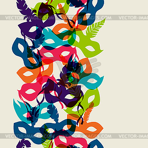 Celebration festive seamless pattern with carnival - vector image