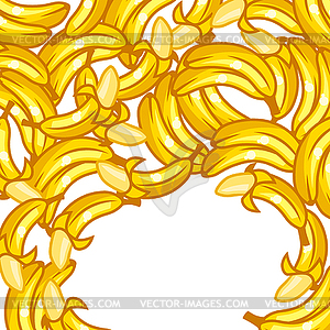 Background design with stylized fresh ripe bananas - vector image