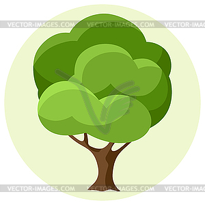 Natural concept with abstract stylized trees - vector image