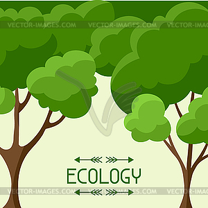 Ecology background design with abstract stylized - vector clipart