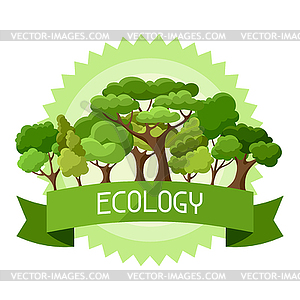 Ecology background design with abstract stylized - stock vector clipart