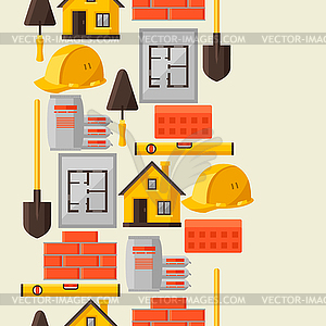 Industrial seamless pattern with housing - vector clip art