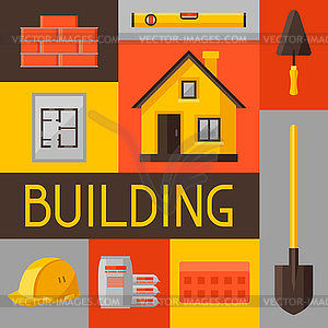 Industrial background design with housing - vector clipart