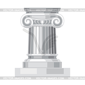 Ionic realistic antique greek marble column - vector image