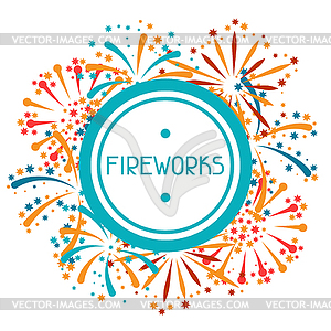 Background with abstract fireworks and salute - royalty-free vector image