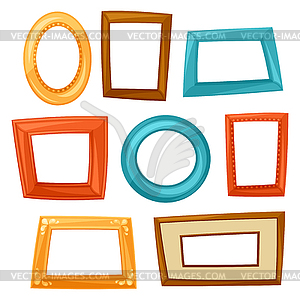 Set of color various frames - vector clip art