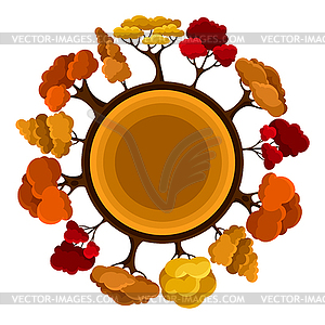 Autumn background design with abstract stylized - vector clip art