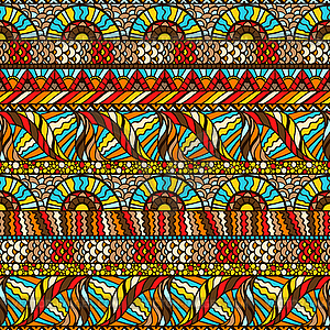 Ethnic seamless pattern with ornament - vector clipart