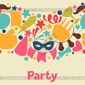 Carnival show and party seamless pattern with - vector image