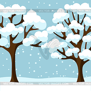 Winter background design with abstract stylized - vector image