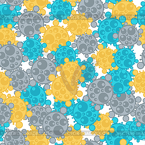 Medical seamless pattern with abstract viruses and - vector clip art