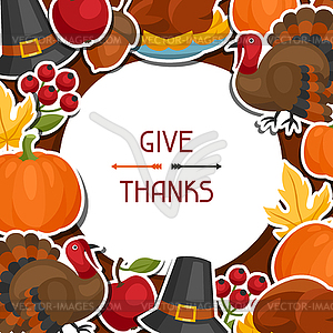 Happy Thanksgiving Day background design with - vector clip art