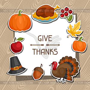 Happy Thanksgiving Day background design with - vector clipart