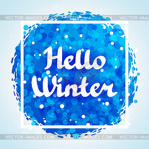 Hello winter abstract background design with - vector clipart