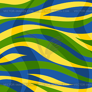 Abstract background with color stripes and waves - vector image