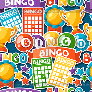 Bingo or lottery game seamless pattern with balls - vector clipart